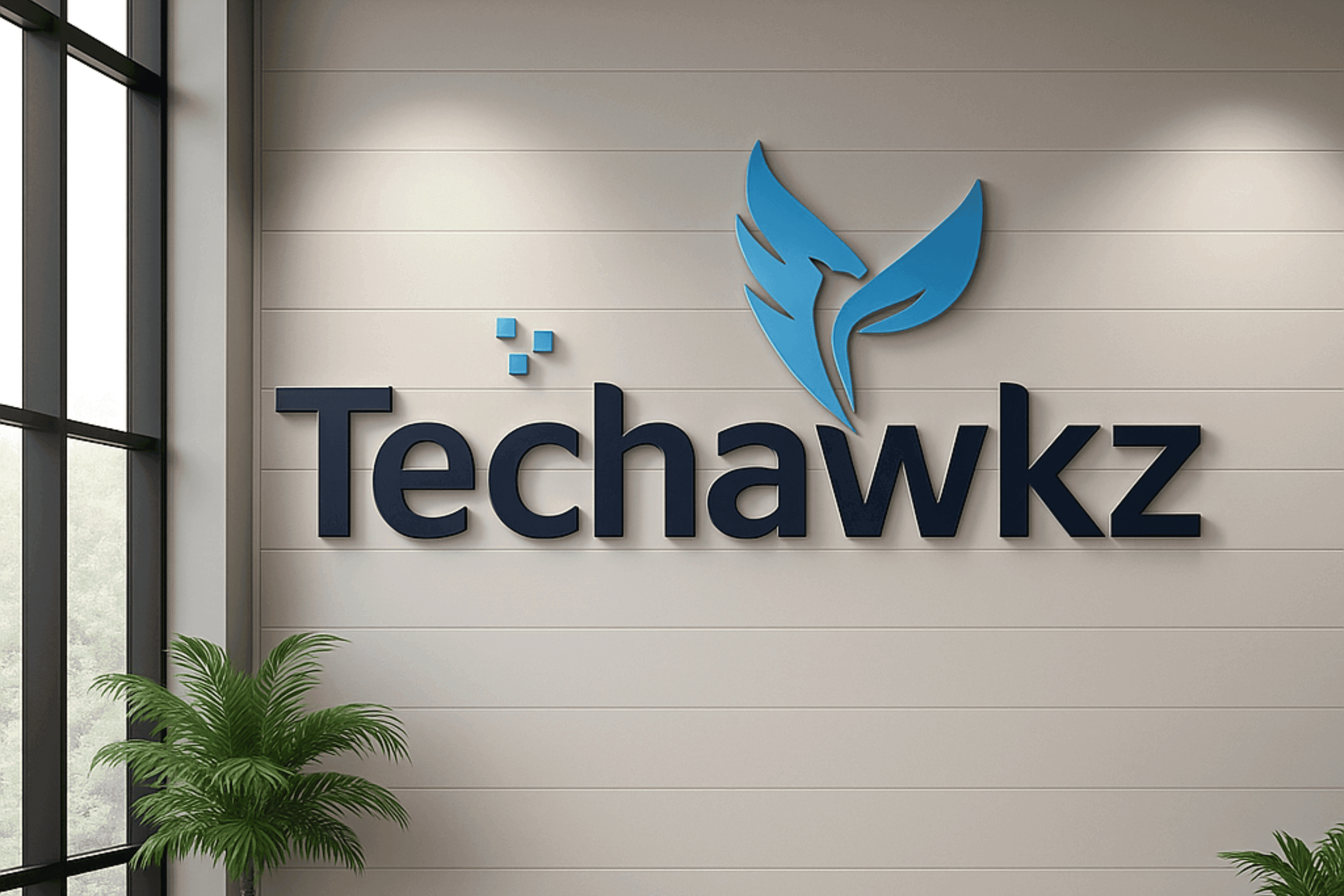 Techawkz Logo Design